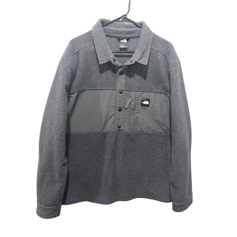 The North Face Mens Fleece Pullover Shirt‎ Jacket Gray Size XL